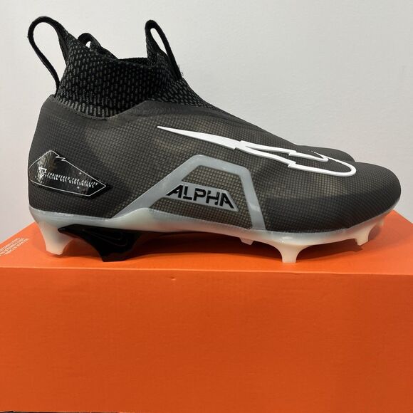 Nike Alpha Menace Elite 3 Ghost Black Football Cleats DH1350-001 Men\'s Size 10.5